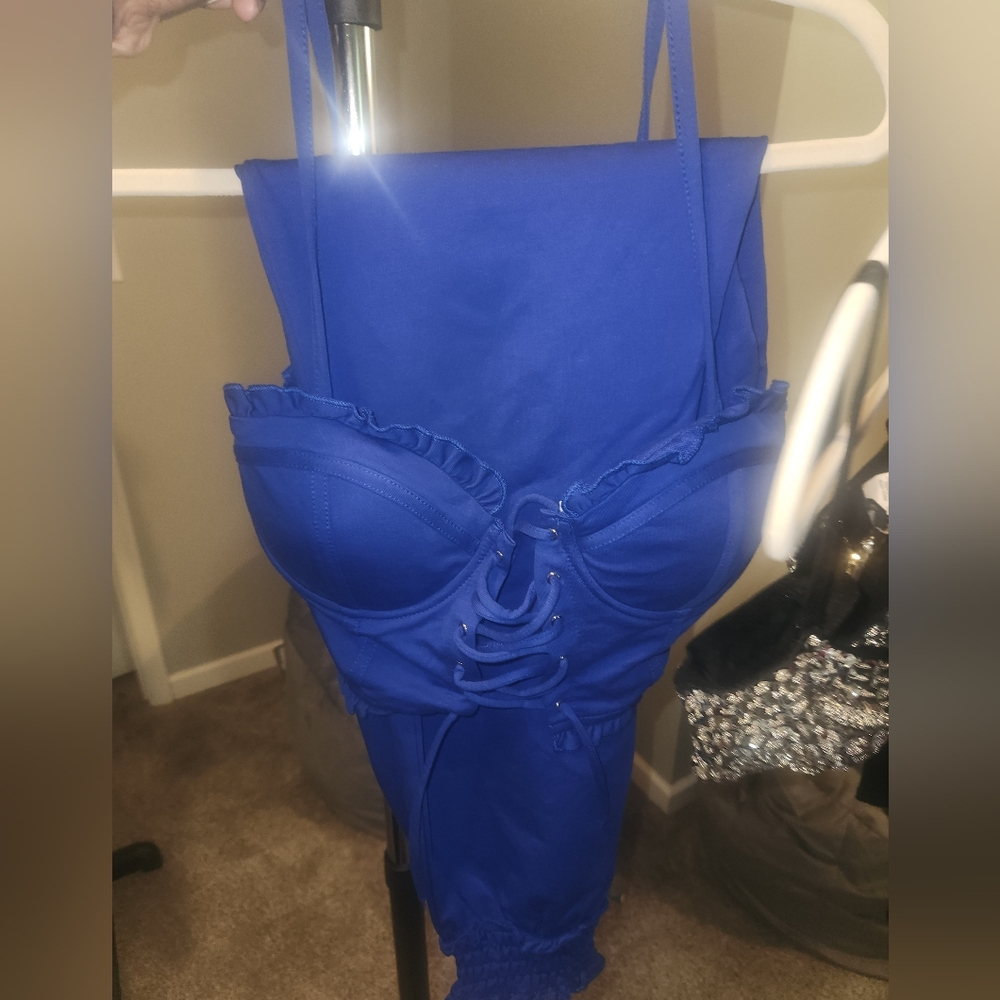 Royal Blue 2 Piece pants set